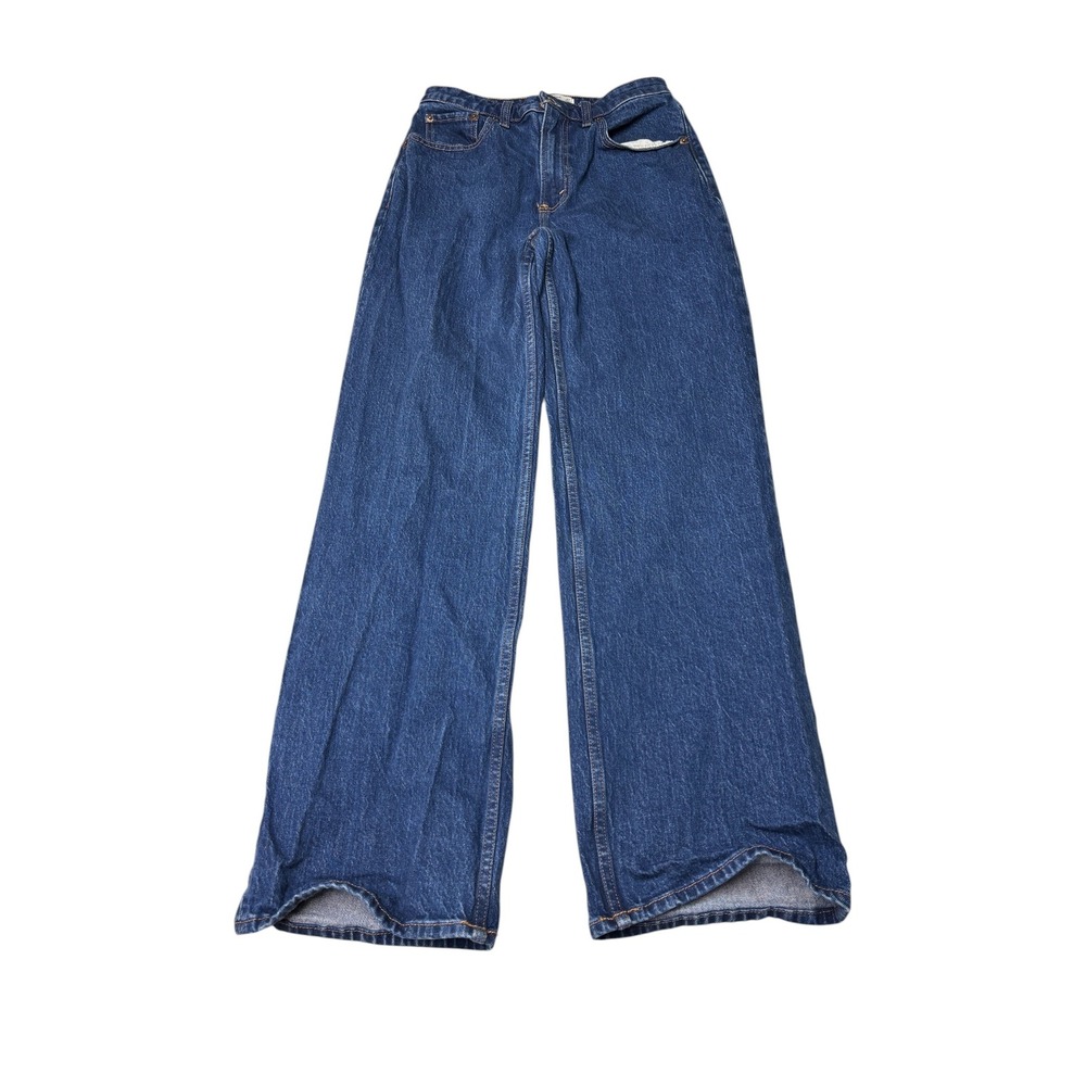 Abercrombie & Fitch Curve Love The 90s Relaxed Jean High Rise Blue Womens 27X31